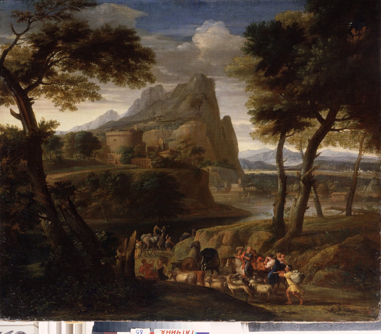 "加斯帕德-杜盖特（Gaspard Dughet，1615-1675 年）17 世纪的绘画作品 圣彼得堡国家露天博物馆加奇纳宫 作者 加斯帕德·普桑·杜格（Gaspard Poussin Dughet）