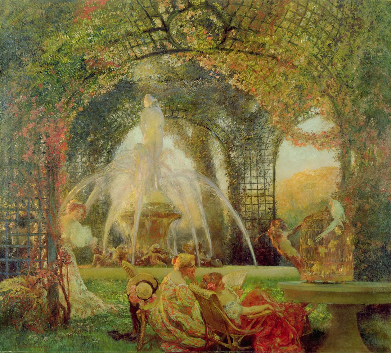 Arbor，或&39;The Conflict&39;，c.1900 作者 加斯顿·德拉·Touche