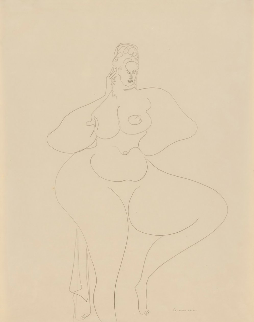 (裸体舞者） 作者 加斯顿·拉奇兹（Gaston Lachaise）