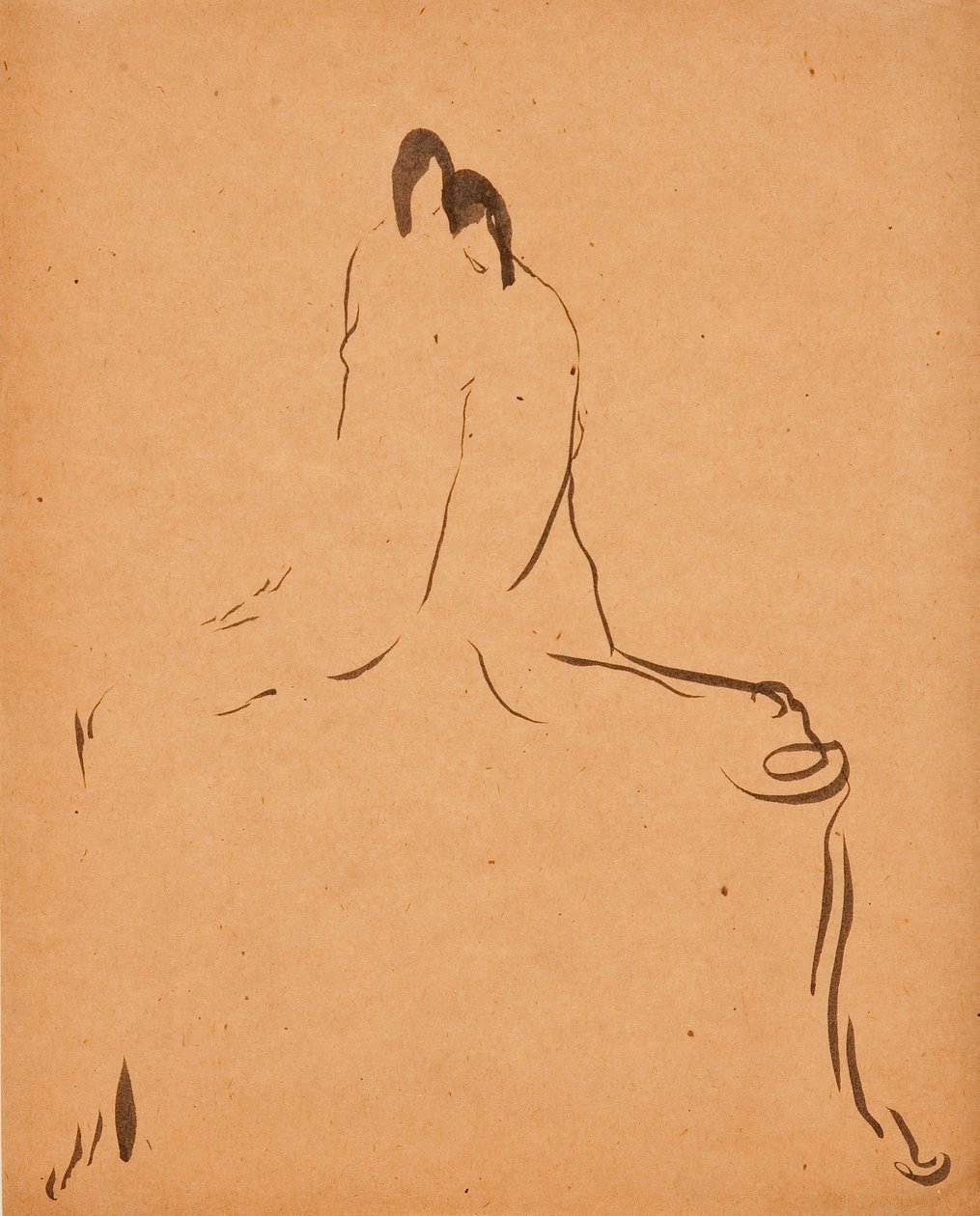 两个人物，约1908年。 作者 加斯顿·拉奇兹（Gaston Lachaise）