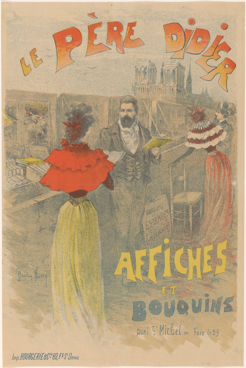 Le Père Didier 的海报，书商和海报销售商
Le Père Didier affiches et bouquins（物品上的标题） 作者 加斯顿·努里