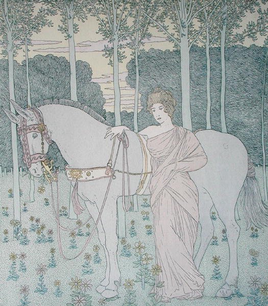 Nausicaa，来自《奥德赛》第六卷的插图，由Lecomte de l