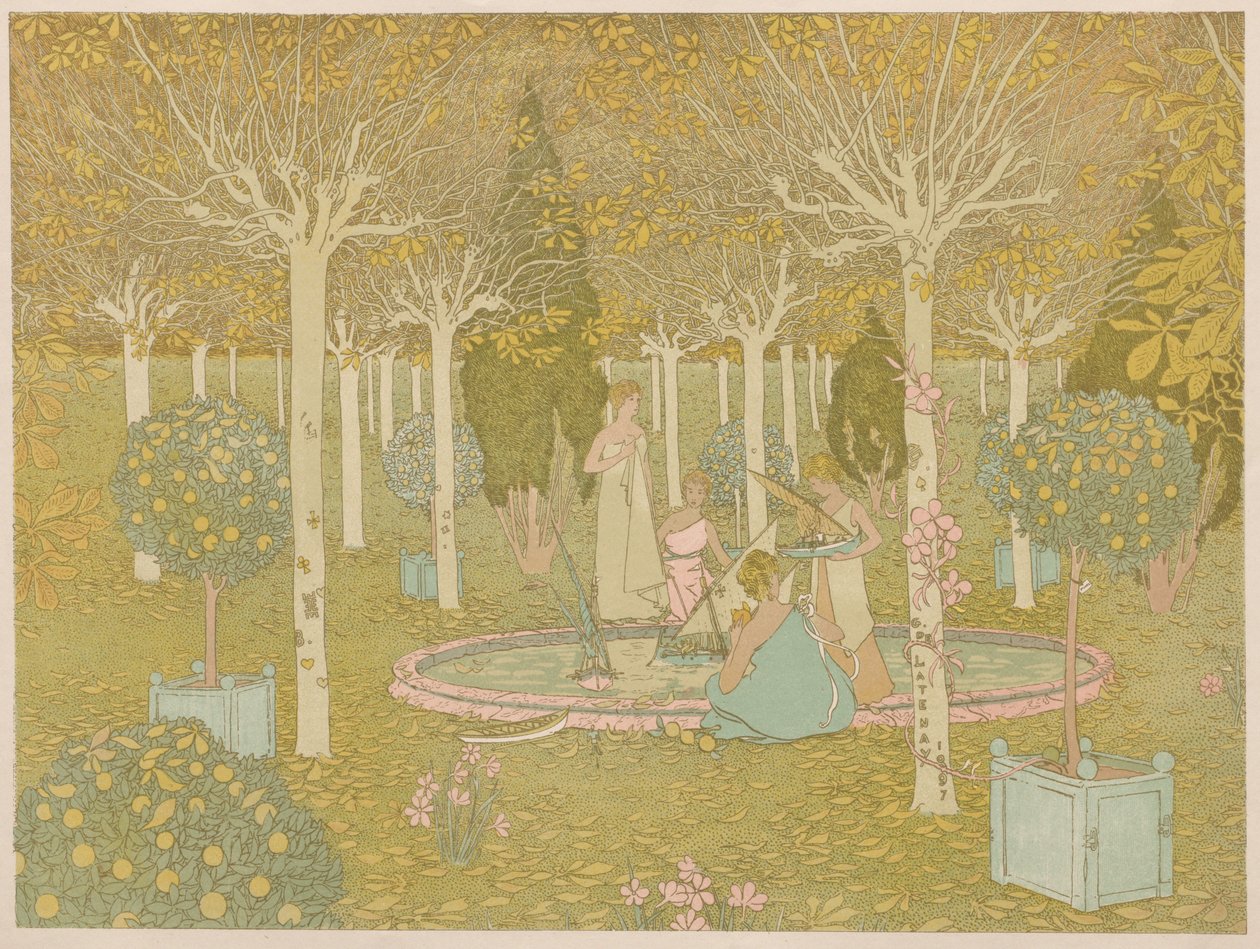 公园，1897年。 作者 加斯顿·德·拉特奈
