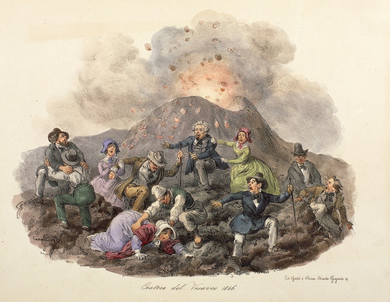 维苏威火山的下降 作者 加蒂和杜拉