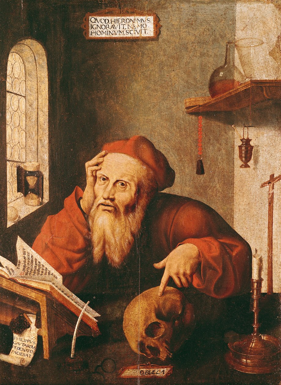 圣杰罗姆，在Quentin Massys或Metsys（1466-1530）的画作之后 作者 哥达德·佩兹纳斯