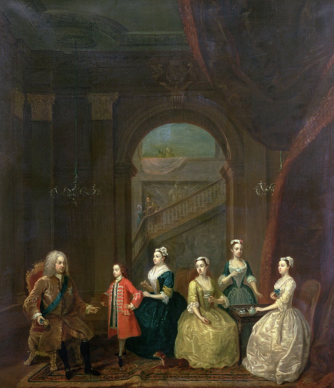 Thomas Wentworth，（1672-1739）斯特拉福德伯爵和他的家人，1732年 作者 加文·汉密尔顿