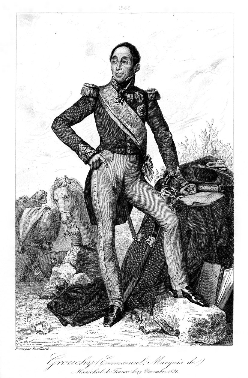 伊曼纽尔（Emmanuel），格鲁吉侯爵（Marquis de Grouchy）1766-1847，法国将军和元帅，1839年。 作者 吉尔