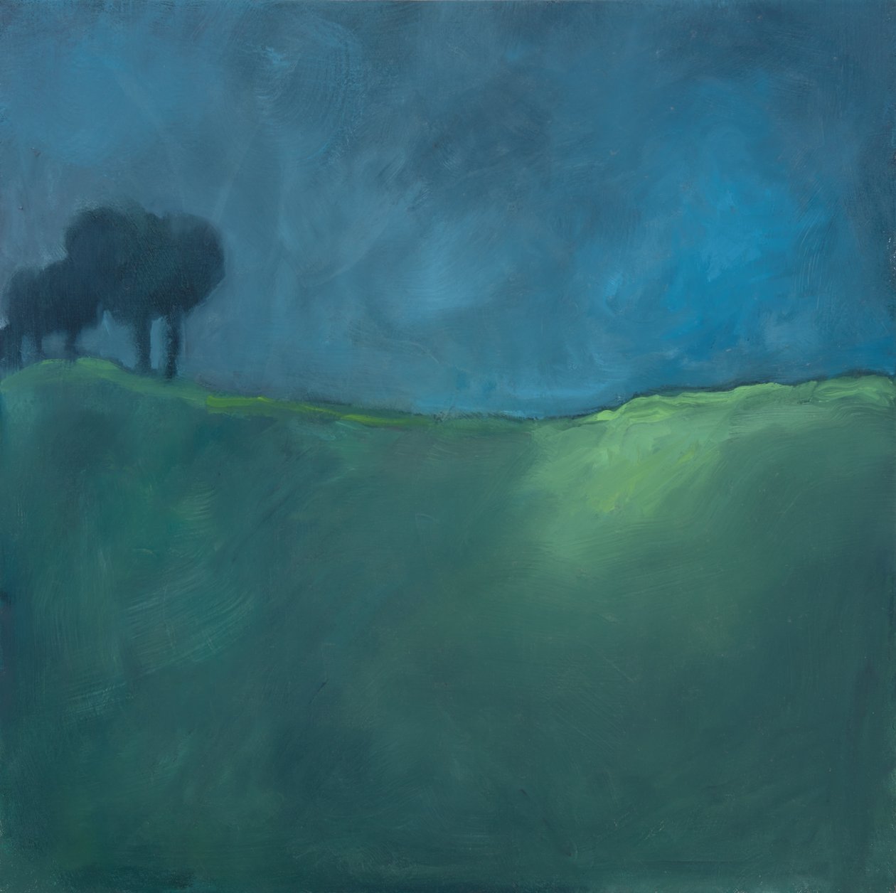 风景，2019 年（布面油画） 作者 吉纳维芙·法兰西