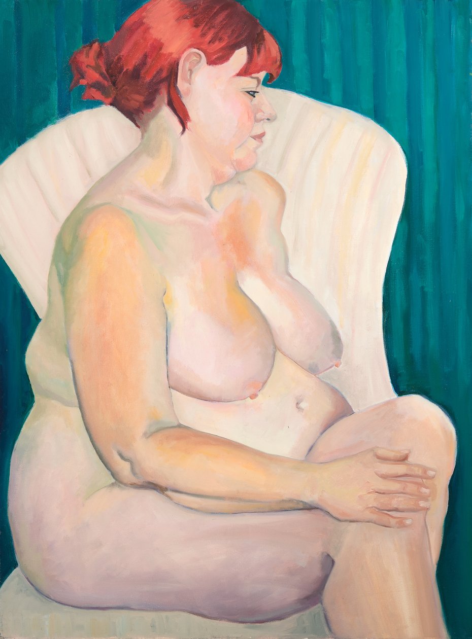 红发裸女》，2015 年（布面油画） 作者 吉纳维芙·法兰西