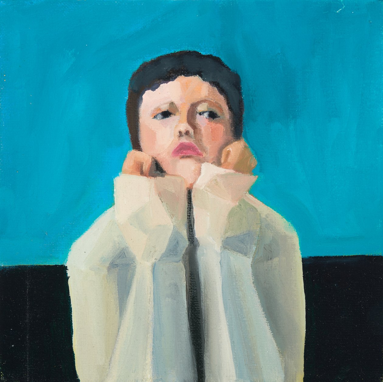 苏尔基女孩，2016（布面油画板） 作者 吉纳维芙·法兰西