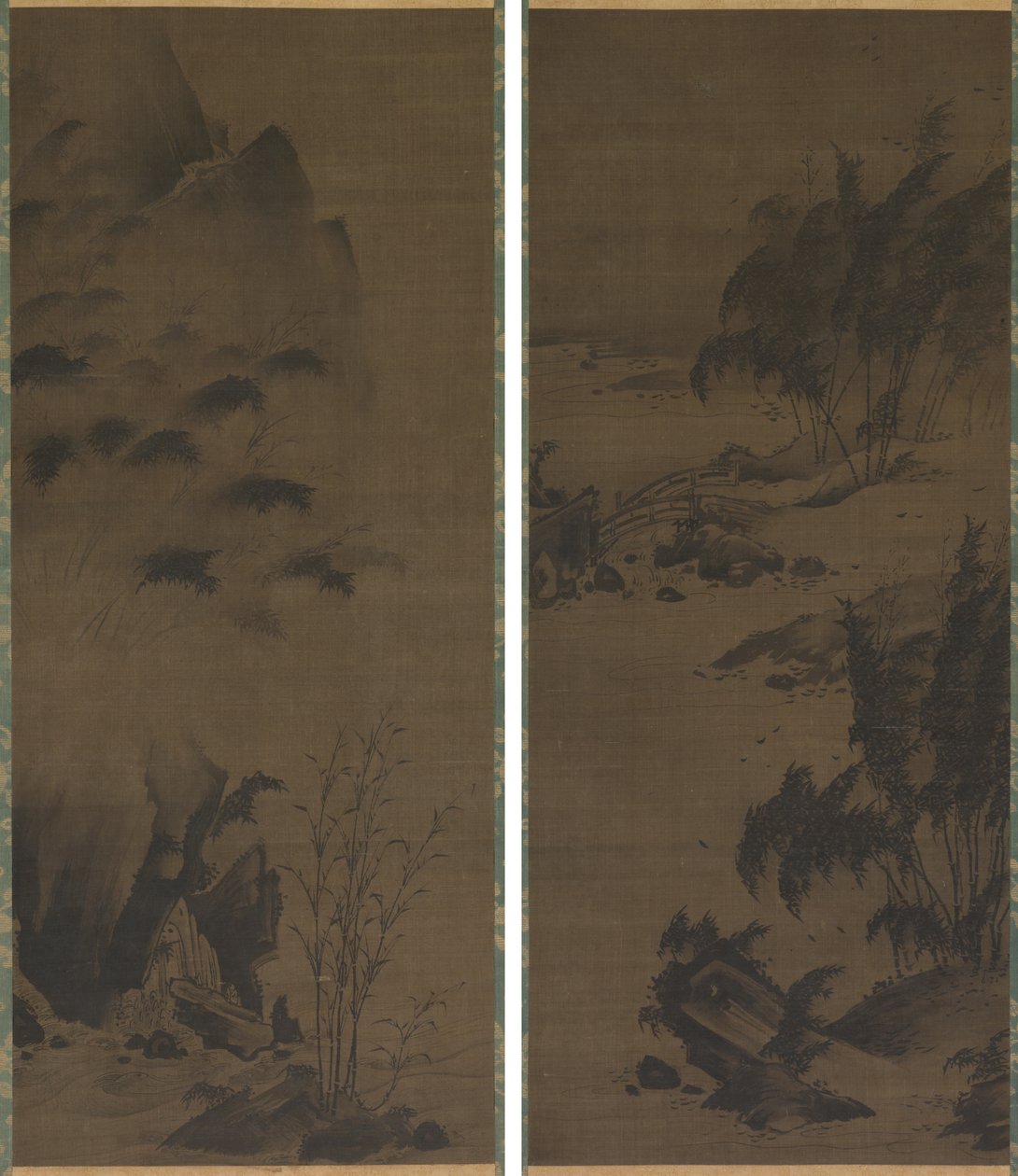 雨中竹；风中竹 作者 真嘎
