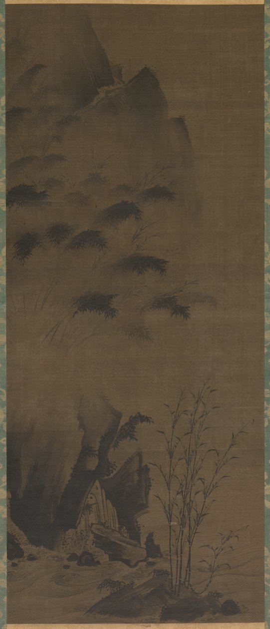 雨中竹，风中竹，15世纪初。 作者 真嘎