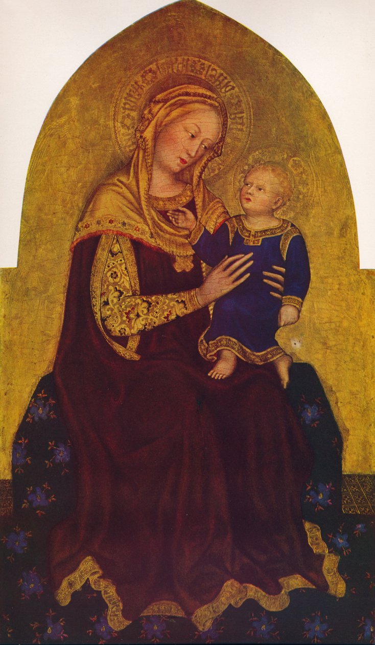 麦当娜和孩子，c1420 作者 真蒂莱·达·法布里亚诺