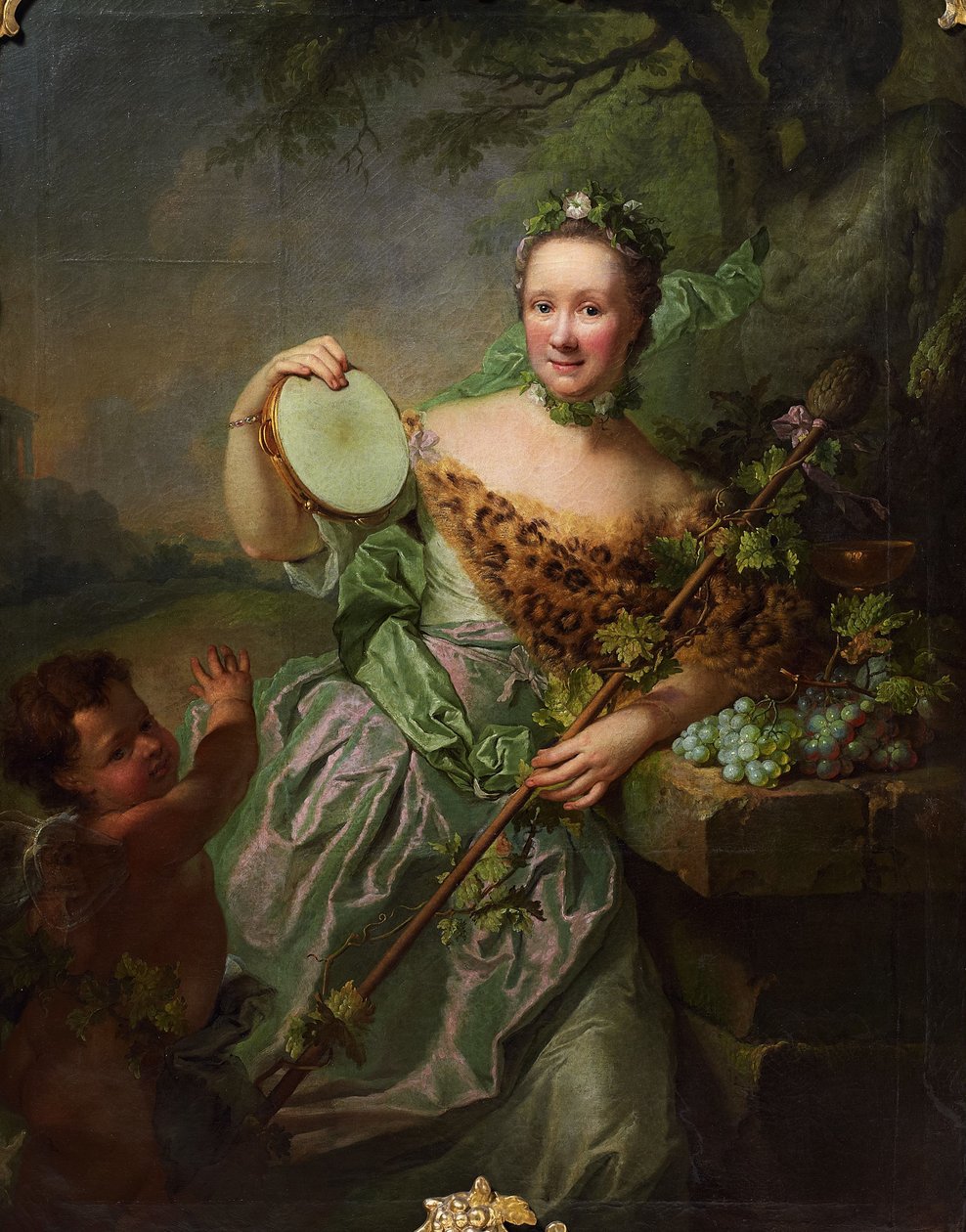 Anna Regina von Olthoff的肖像作为Bachhantin 作者 乔治·大卫·马修（Georg David Matthieu）