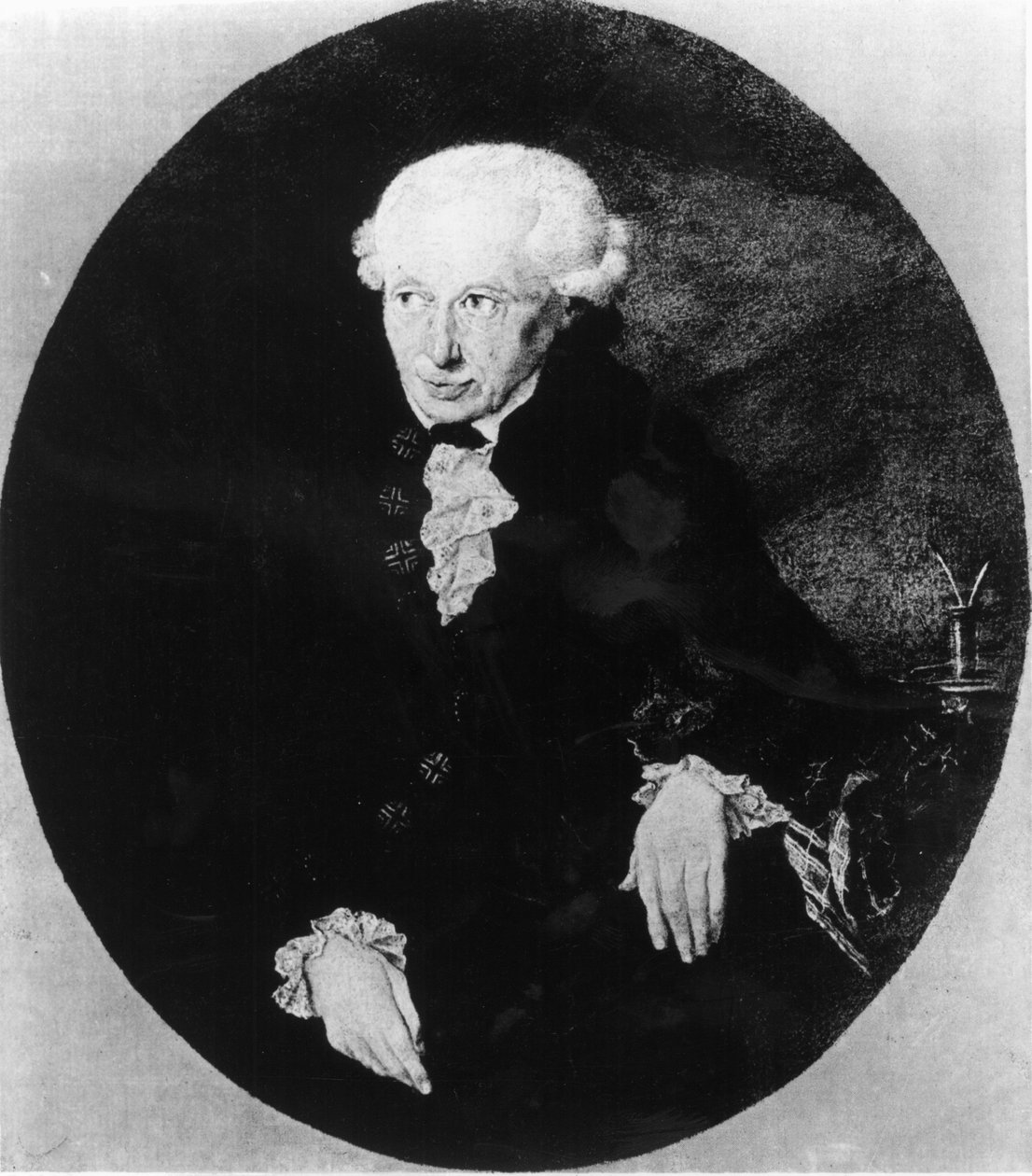 Emmanuel Kant（1724-1804）的肖像，由F. Bruckmann出版，1905年（mezzotint） 作者 乔治·多布勒