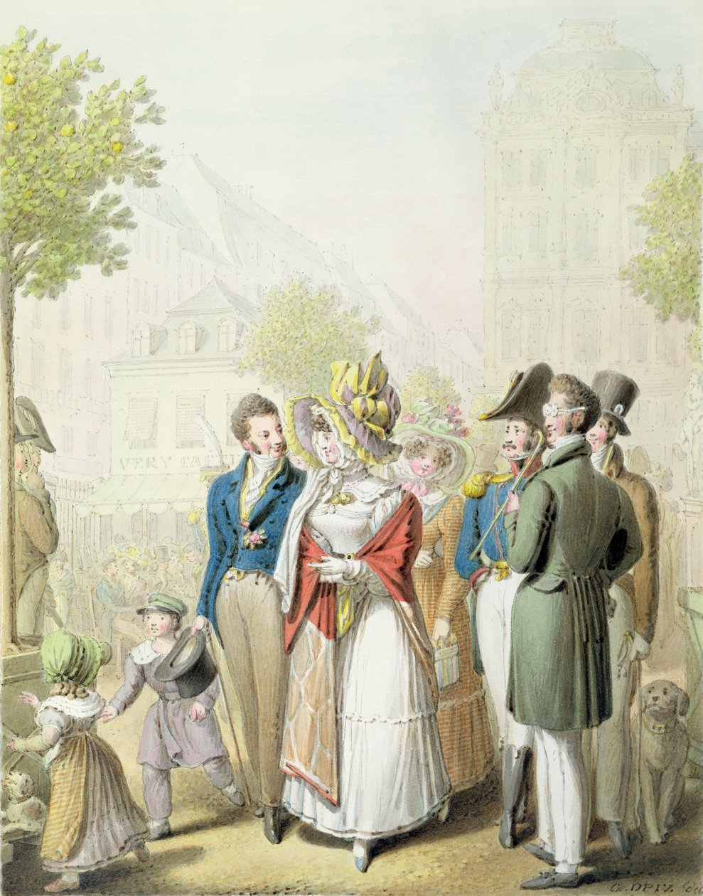 杜乐丽花园，来自&39;Tableau de Paris&39; 作者 乔治·伊曼纽尔·奥皮兹