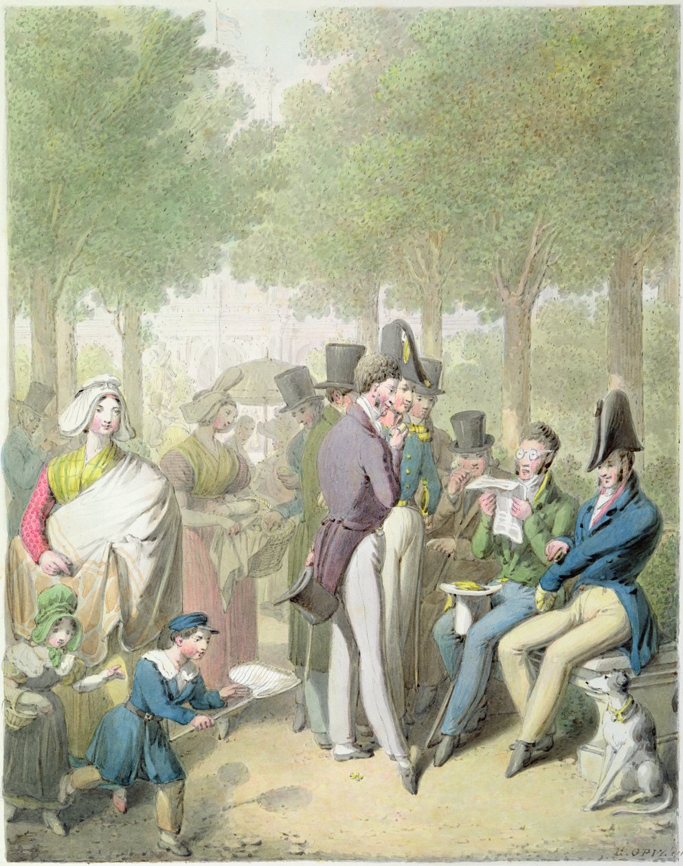 杜乐丽花园，来自&39;Tableau de Paris&39; 作者 乔治·伊曼纽尔·奥皮兹