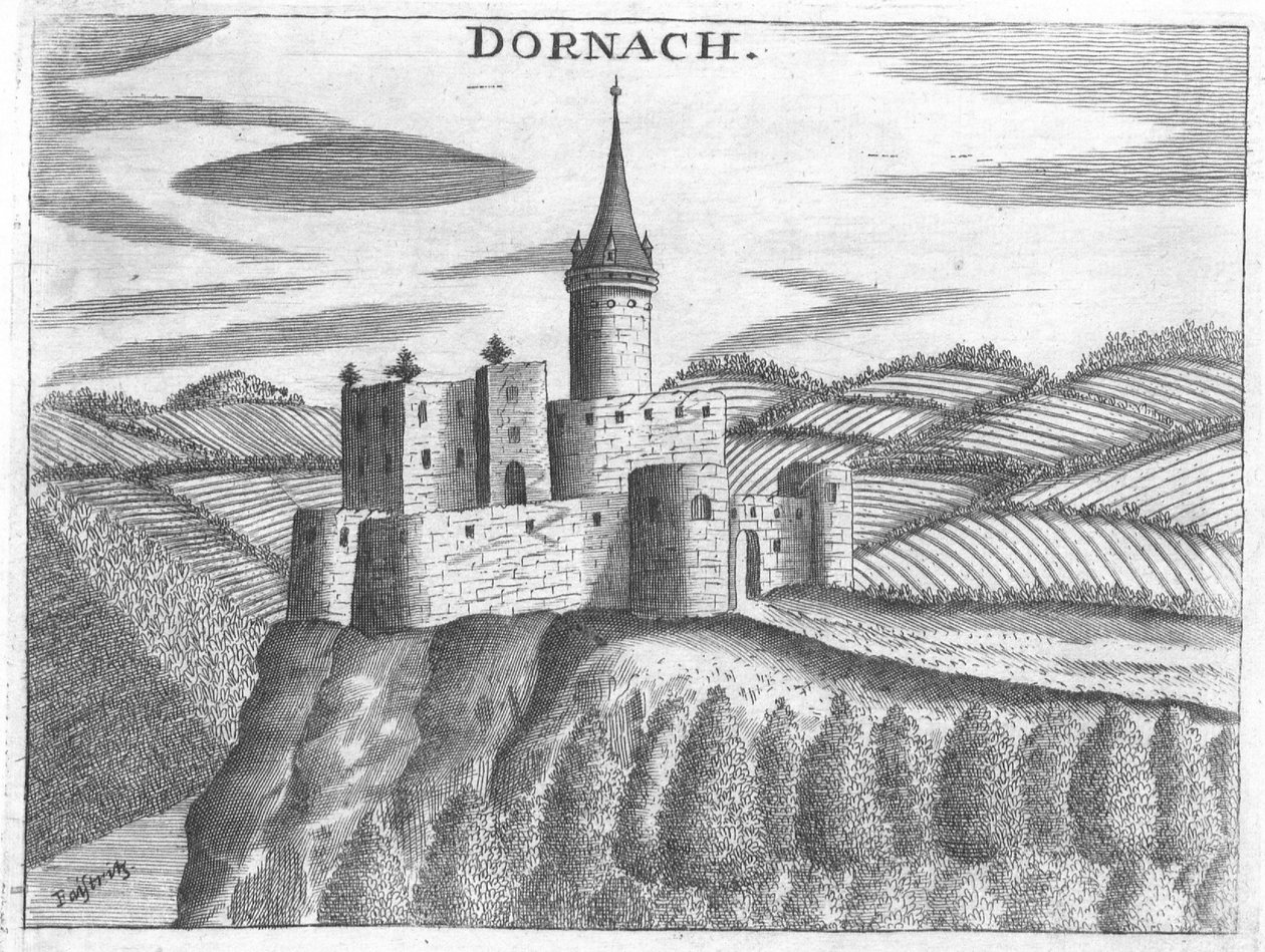 雕刻，Dornach城堡，上奥地利州的视图 作者 格奥尔格·马特乌斯·维舍尔