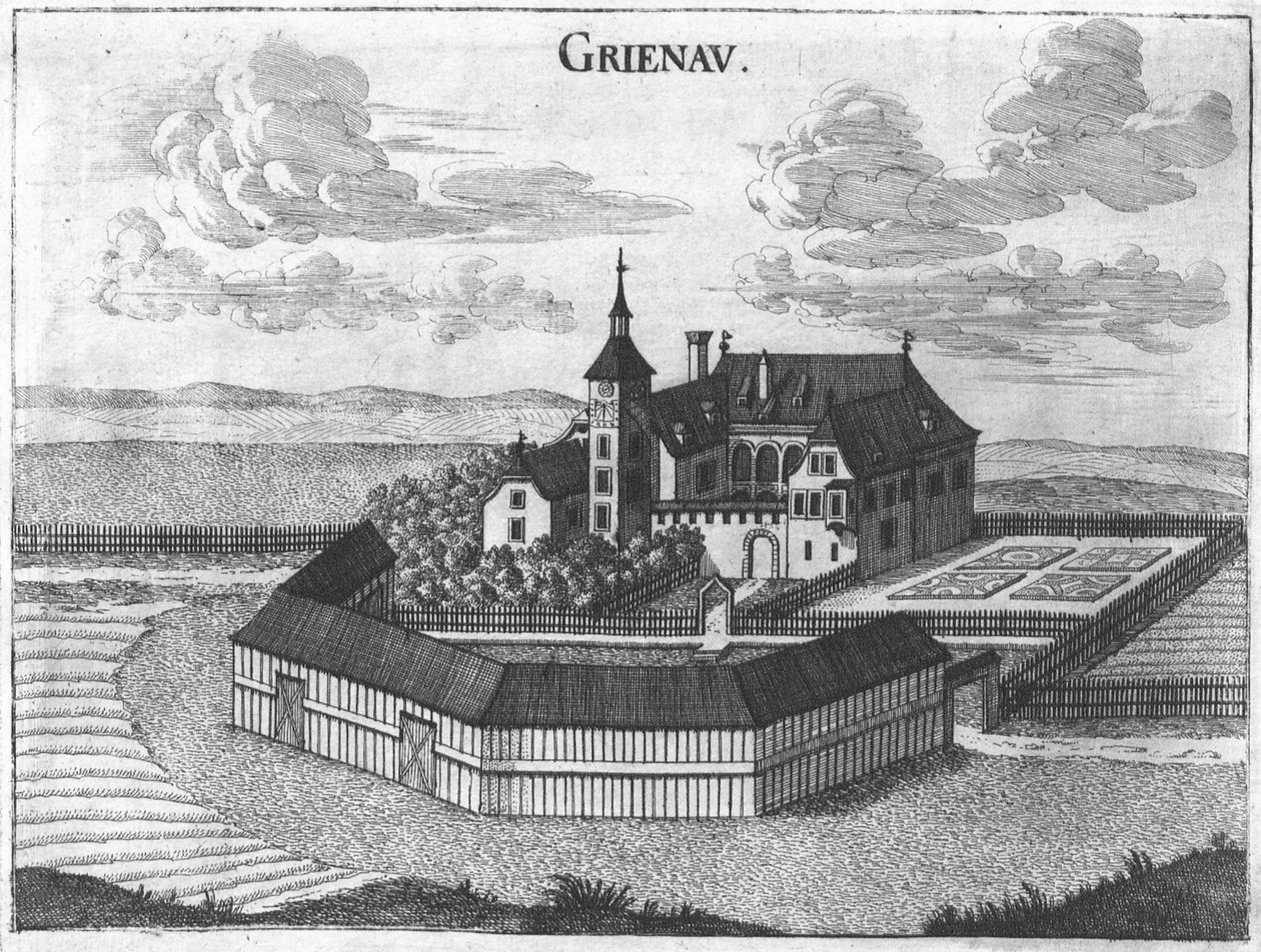 雕刻，Grünau城堡，上奥地利州的视图 作者 格奥尔格·马特乌斯·维舍尔