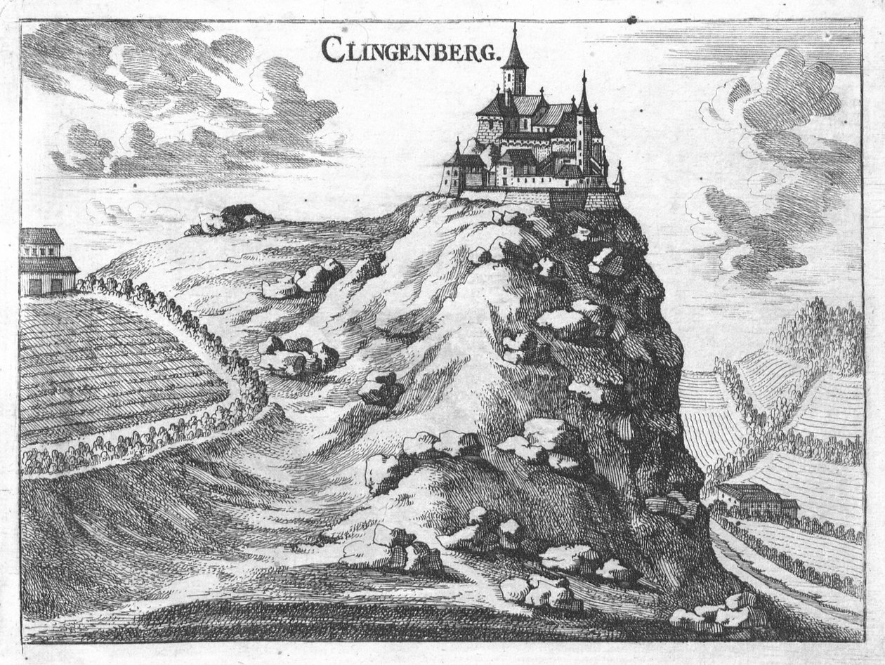 雕刻，Klingenberg城堡，上奥地利州的视图 作者 格奥尔格·马特乌斯·维舍尔