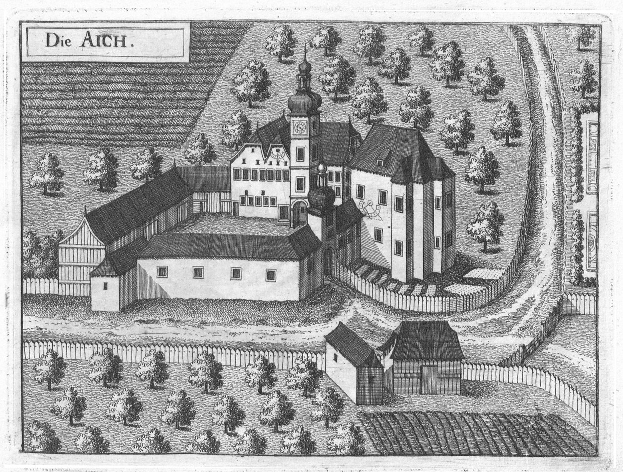 1674年左右，艾希城堡 作者 GeorgMatthäusVischer。
