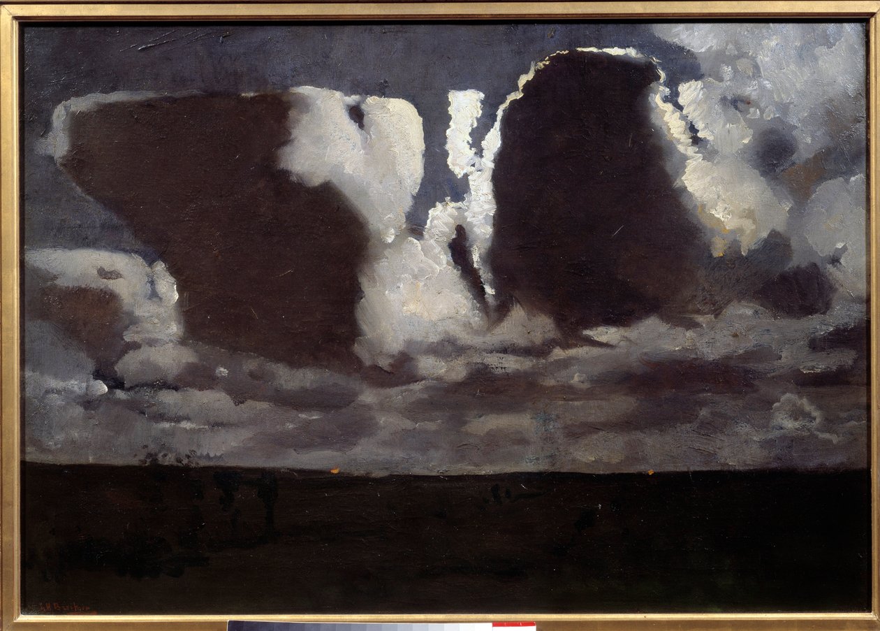 月光。乔治-亨德里克（Hendrik）-布莱特纳（1857-1923）的绘画作品 ec.hol 作者 乔治·亨德里克·布雷特纳
