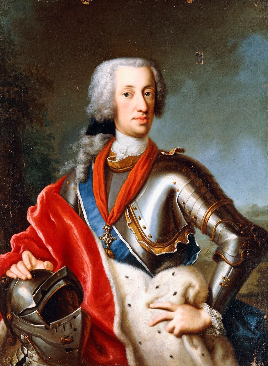 Portrait of Karl Albrecht Wittelsbach, standing, three-quarter length, wearing ceremonial dress (oil on canvas) 作者 乔治（圈子）Desmarees