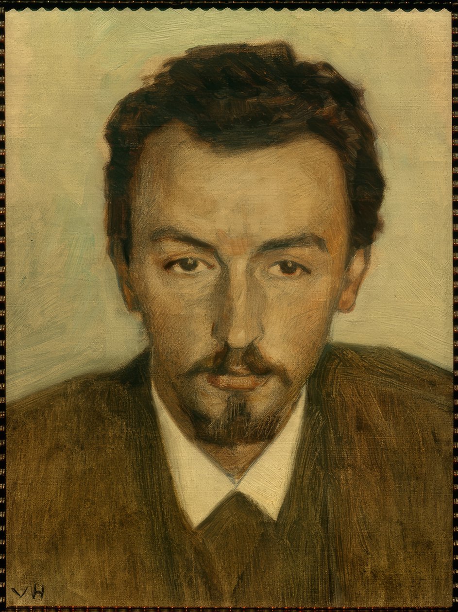 画家维勒海姆·哈默肖伊的肖像 作者 乔治·尼古拉·阿亨（Georg Nicolai Achen）