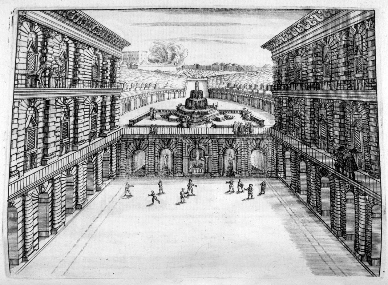 城堡和花园设计，1664年 作者 乔治·安德里亚斯·博克勒