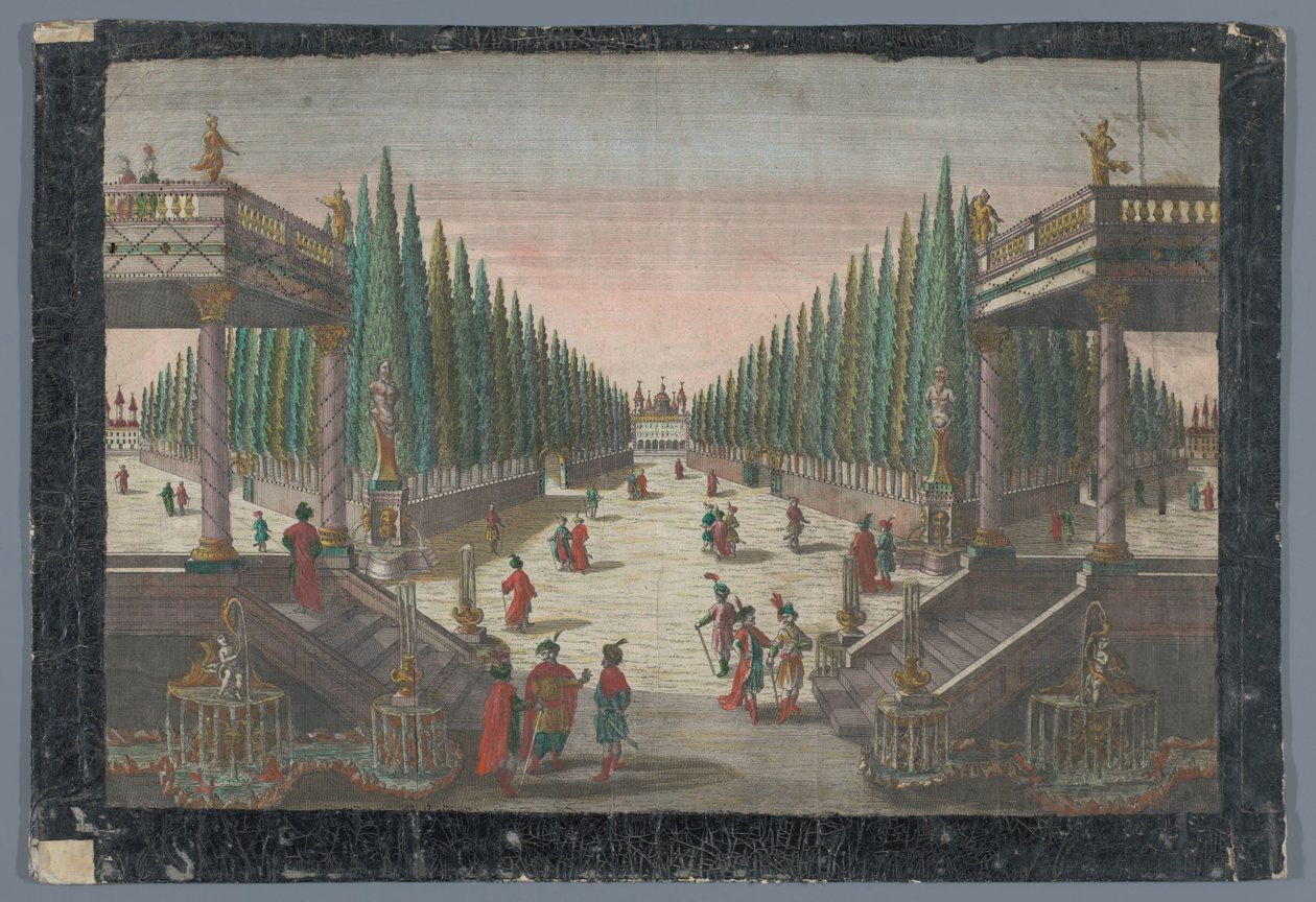 君士坦丁堡柏树花园大道的景观 柏树花园水疗中心 作者 乔治·巴尔塔萨·普罗布斯特（Georg Balthasar Probst）