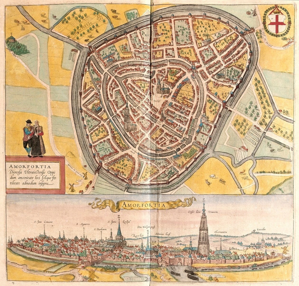 荷兰阿姆斯福特（Amersfoort）--载于格奥尔格-布劳恩（Georg Braun）1617 年创作的《地球公民》（Civitates Orbis Terrarum），科隆 作者 乔治·布劳恩