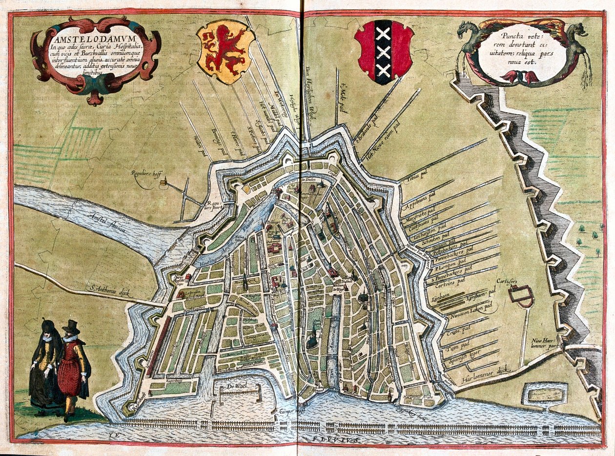 荷兰阿姆斯特丹 - 格奥尔格-布劳恩（Georg Braun）1617 年创作的 "Civitates Orbis Terrarum"，科隆 作者 乔治·布劳恩