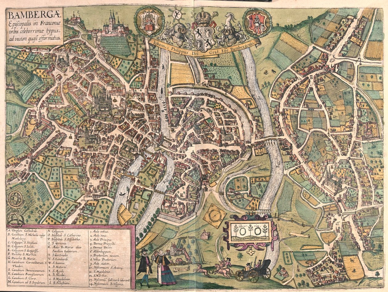 德国班伯根 - 格奥尔格-布劳恩（Georg Braun）1617 年创作的《地球公民》（Civitates Orbis Terrarum）中，科隆 作者 乔治·布劳恩
