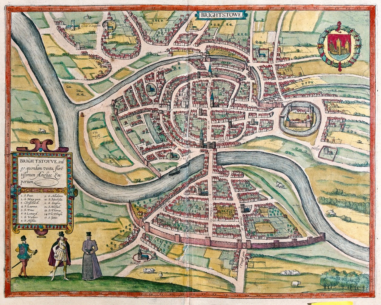 布里斯托尔--大不列颠，载于格奥尔格-布劳恩撰写的《Civitates Orbis Terrarum》，科隆，1617 年 作者 乔治·布劳恩