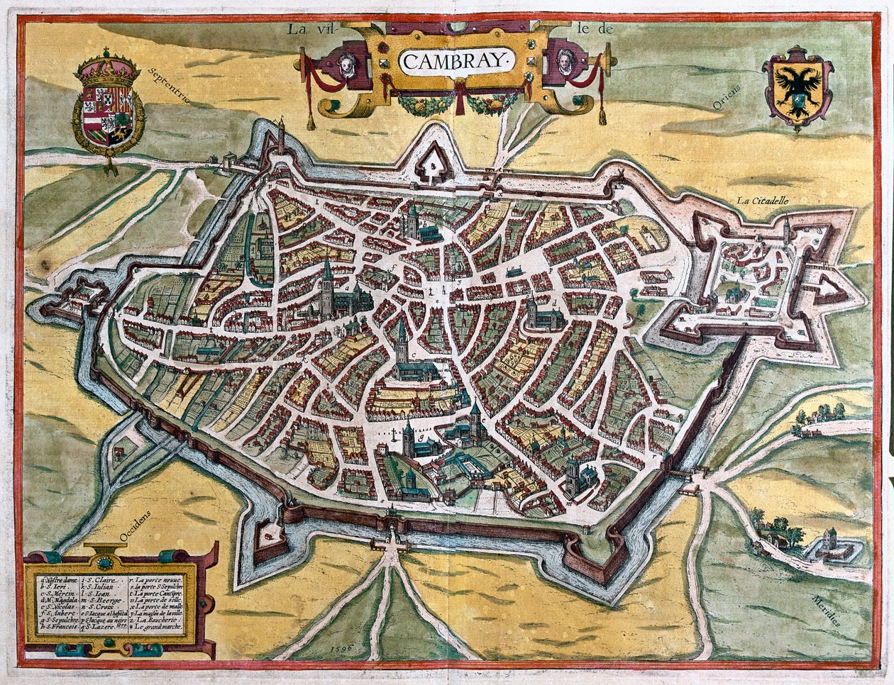 法国康布雷 - 格奥尔格-布劳恩（Georg Braun）1617 年创作的 "Civitates Orbis Terrarum"，科隆 作者 乔治·布劳恩