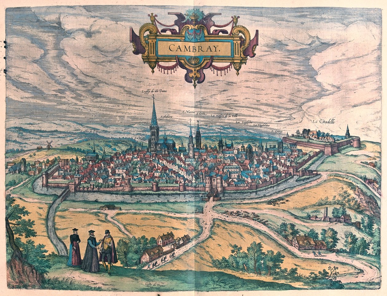 法国康布雷 - 格奥尔格-布劳恩（Georg Braun）1617 年创作的 "Civitates Orbis Terrarum"，科隆 作者 乔治·布劳恩