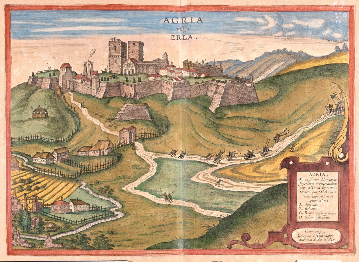 匈牙利埃格尔 - 格奥尔格-布劳恩（Georg Braun）1617 年创作的《地球公民》（Civitates Orbis Terrarum），科隆 作者 乔治·布劳恩