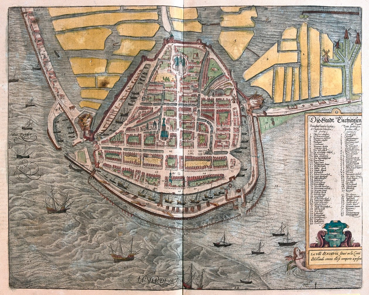 荷兰 Enkhuizen - 格奥尔格-布劳恩（Georg Braun）1617 年创作的 "Civitates Orbis Terrarum"，科隆 作者 乔治·布劳恩