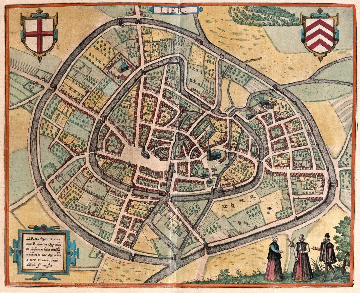 比利时利尔 - 格奥尔格-布劳恩（Georg Braun）1617 年创作的 "Civitates Orbis Terrarum"，科隆 作者 乔治·布劳恩