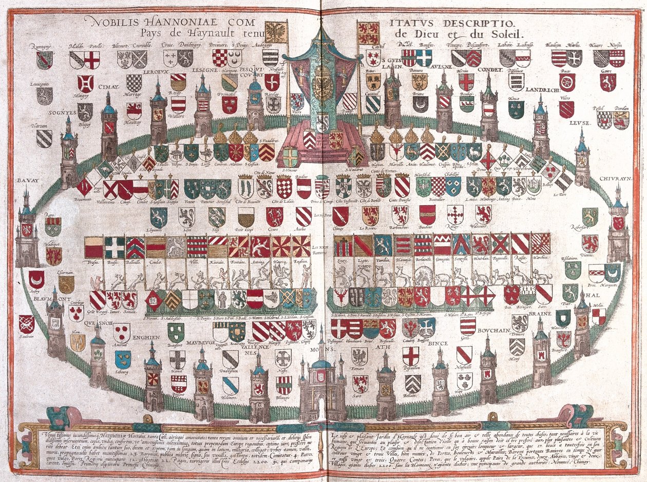 比利时蒙斯 - 格奥尔格-布劳恩（Georg Braun）1617 年创作的 "Civitates Orbis Terrarum"，科隆 作者 乔治·布劳恩