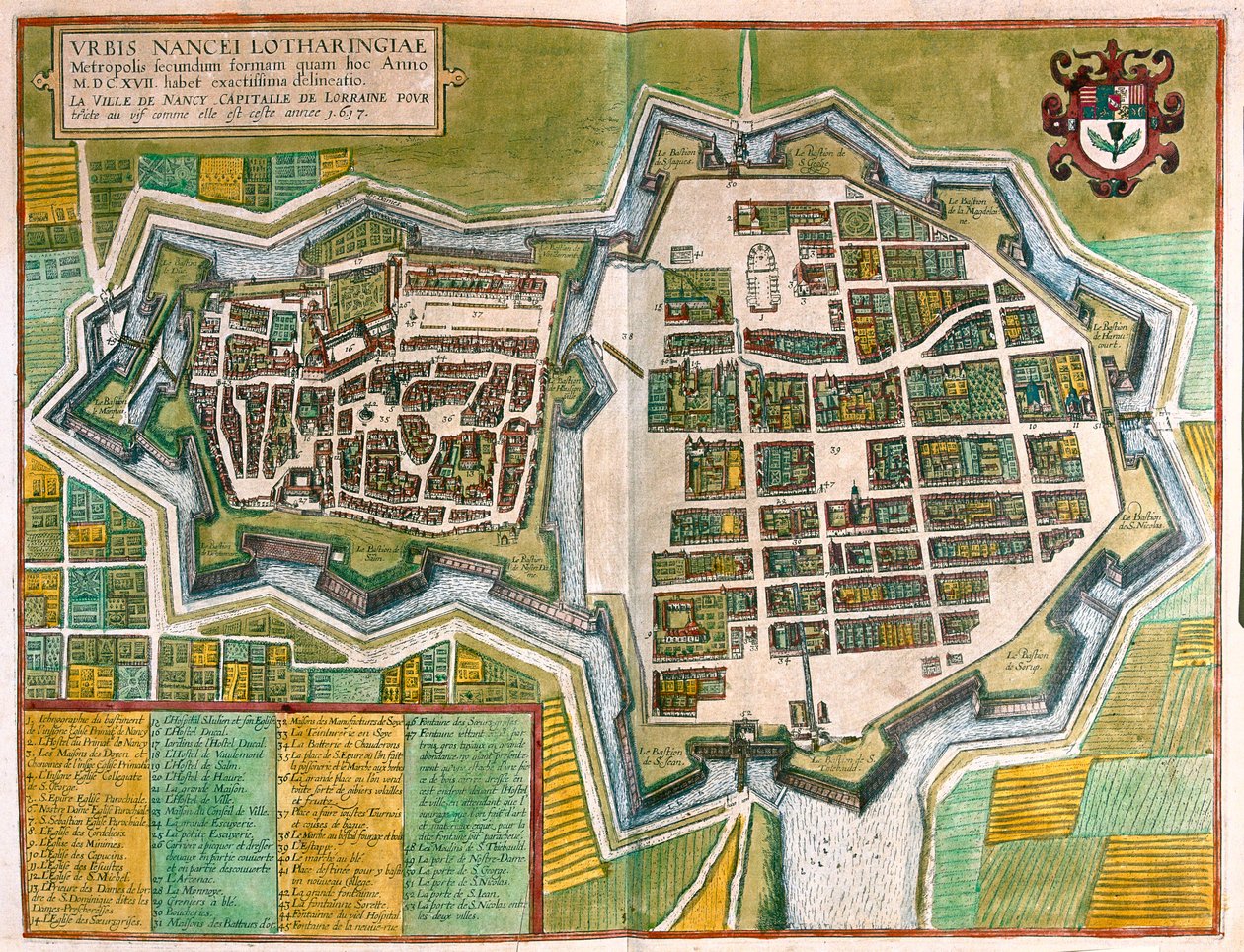 法国南锡 - 格奥尔格-布劳恩（Georg Braun）1617 年创作的 "Civitates Orbis Terrarum"，科隆 作者 乔治·布劳恩