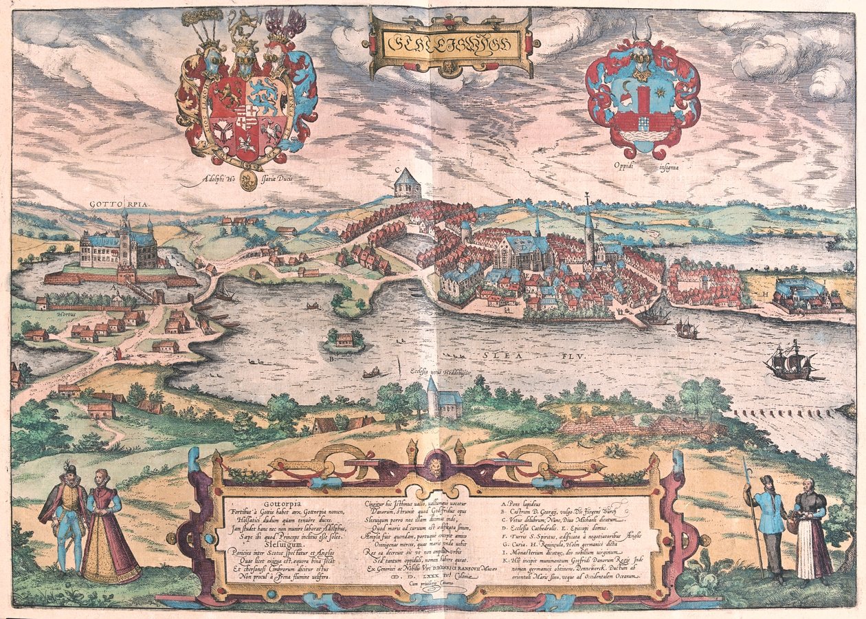 德国北部 - 格奥尔格-布劳恩（Georg Braun）1617 年在科隆创作的 "Civitates Orbis Terrarum "一书中 作者 乔治·布劳恩
