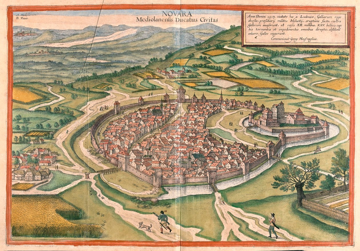 意大利诺瓦拉 - 格奥尔格-布劳恩（Georg Braun）1617 年在科隆创作的 "Civitates Orbis Terrarum "一书中 作者 乔治·布劳恩