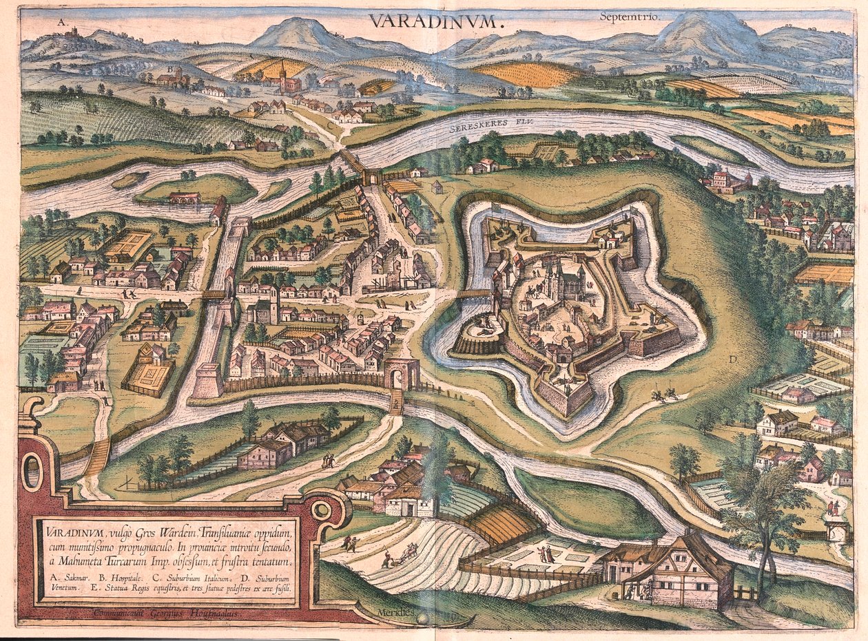 奥拉迪亚，罗曼尼--载于格奥尔格-布劳恩 1617 年在科隆所著的《Civitates Orbis Terrarum》中 作者 乔治·布劳恩