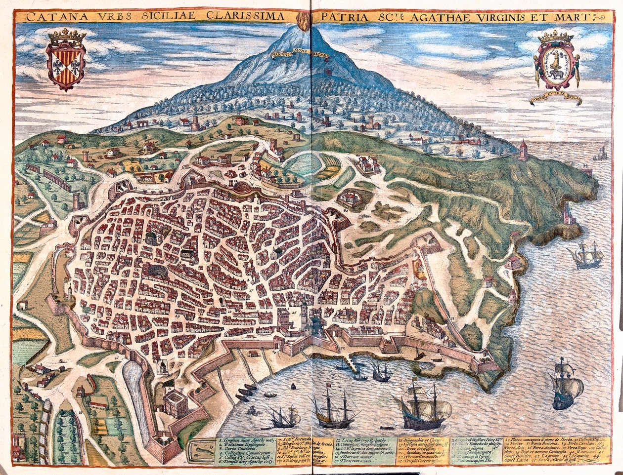 意大利帕尔马诺瓦（Palmanova）--载于乔治-布劳恩（Georg Braun）1617 年创作的《地平线上的城市》（Civitates Orbis Terrarum），科隆 作者 乔治·布劳恩