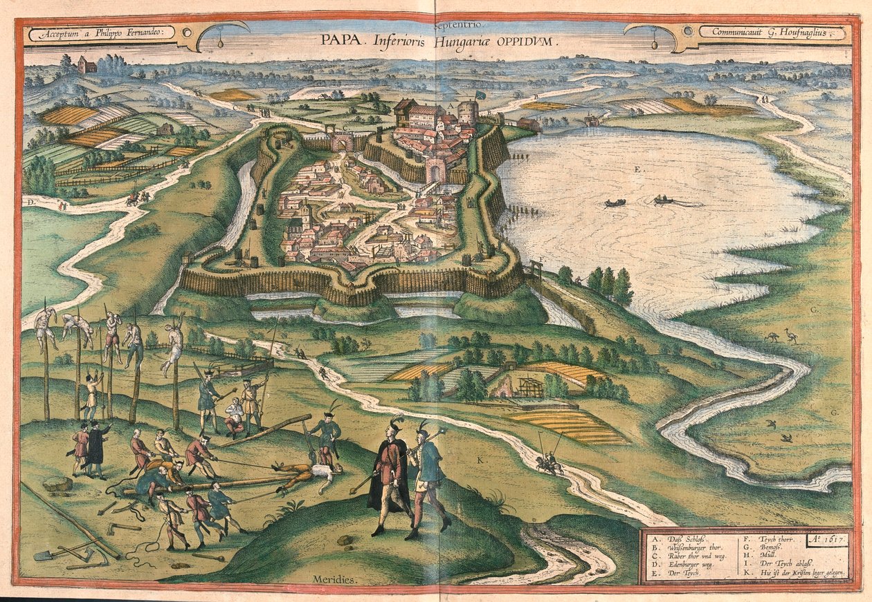 匈牙利帕帕 - 格奥尔格-布劳恩（Georg Braun）1617 年创作的《地球公民》（Civitates Orbis Terrarum）中，科隆 作者 乔治·布劳恩