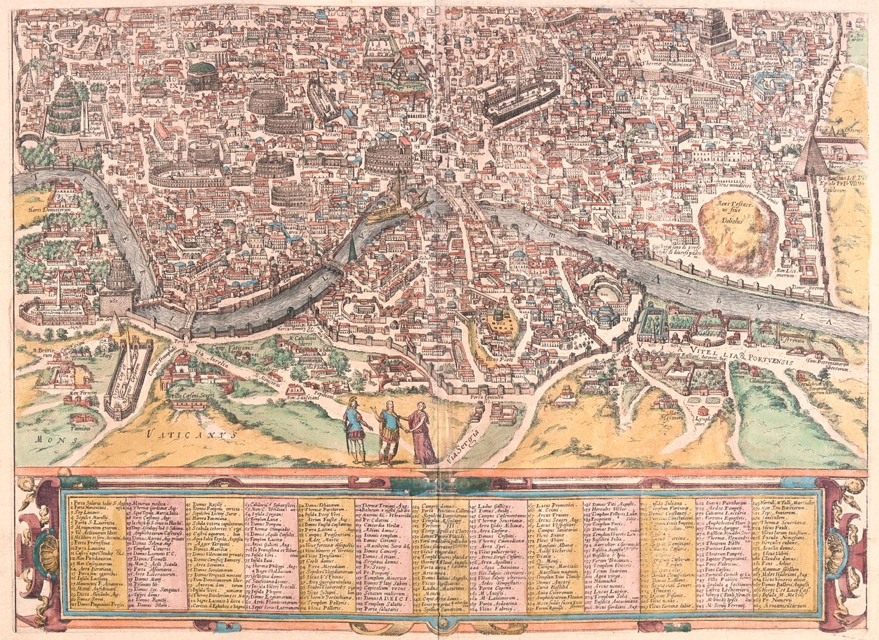 意大利罗马--载于格奥尔格-布劳恩 1617 年创作的《Civitates Orbis Terrarum》，科隆 作者 乔治·布劳恩