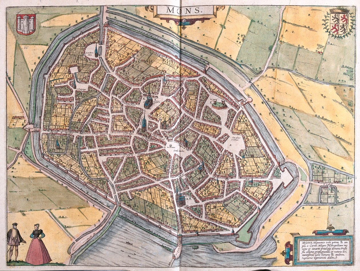 法国鲁恩、尼姆和波尔多--载于格奥尔格-布劳恩 1617 年创作的《Civitates Orbis Terrarum》，科隆 作者 乔治·布劳恩