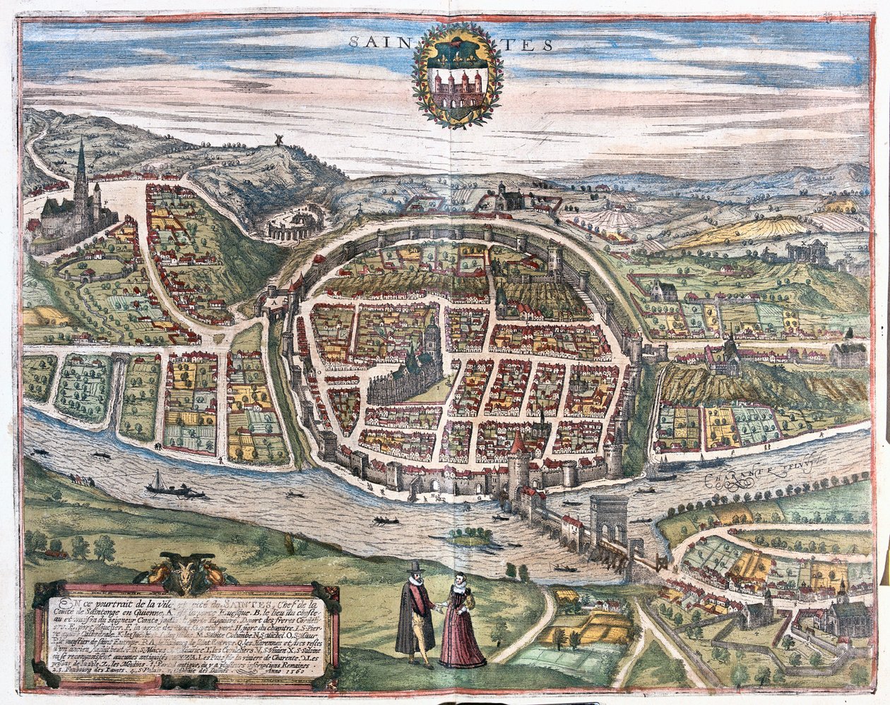 法国圣日 - 格奥尔格-布劳恩（Georg Braun）1617 年创作的 "Civitates Orbis Terrarum"，科隆 作者 乔治·布劳恩