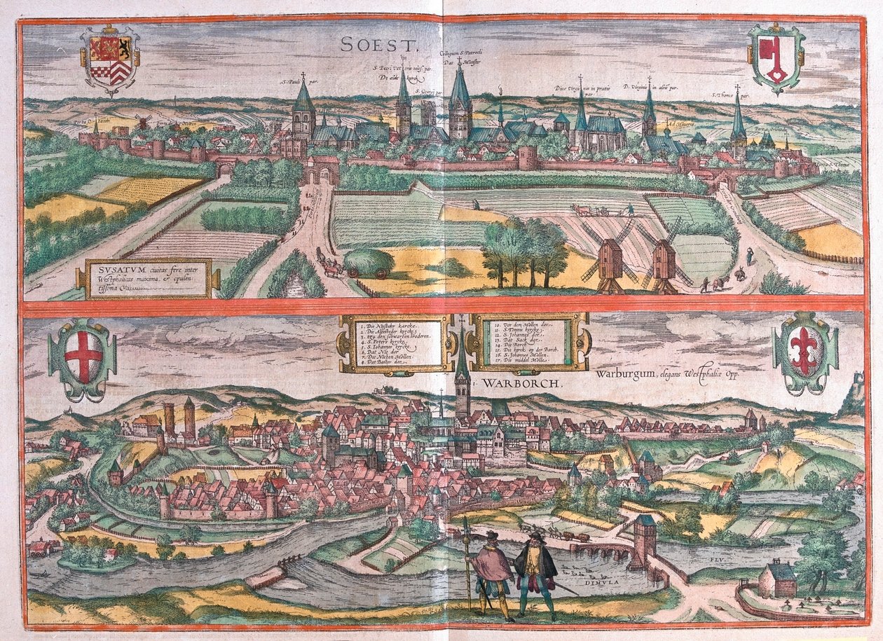 德国沃伯格苏埃斯特 - 格奥尔格-布劳恩（Georg Braun）1617 年创作的 "Civitates Orbis Terrarum"，科隆 作者 乔治·布劳恩